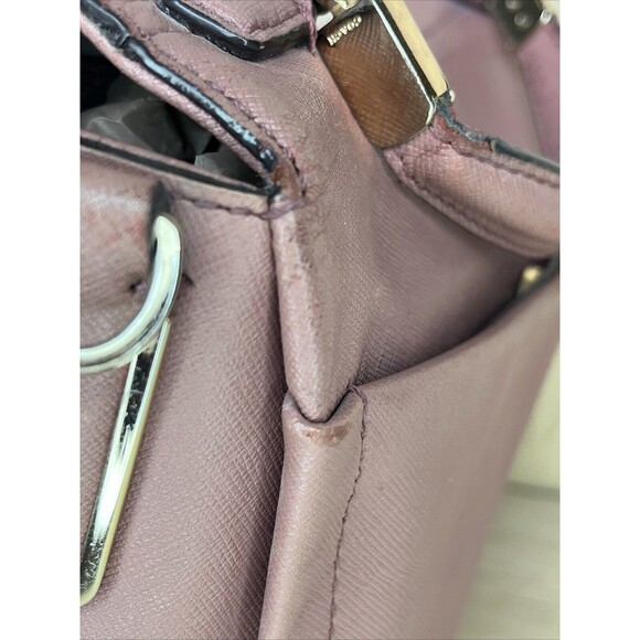 COACH MADISON SADIE SAFFIANO LEATHER SATCHEL BAG PURSE PINK MAUVE 27350 - Picture 10 of 16